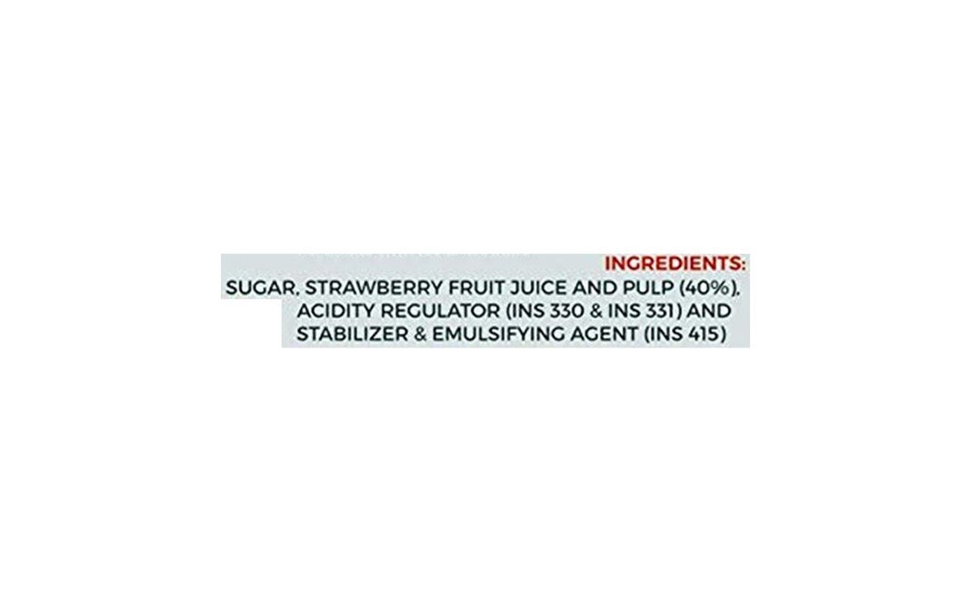Ralli's Strawberry Puree Infused Syrup    Plastic Jar  500 grams